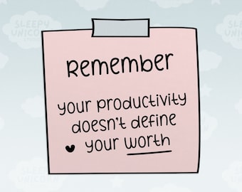 Mental Health Sticker: Positive Affirmation, Self-Worth Reminder