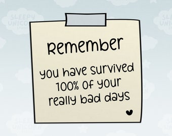 Positive Affirmation Sticker: Mental Health, Good Thoughts (2.5" Waterproof)