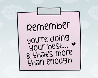 Positive Affirmation Sticker: Mental Health Reminder, Waterproof Vinyl