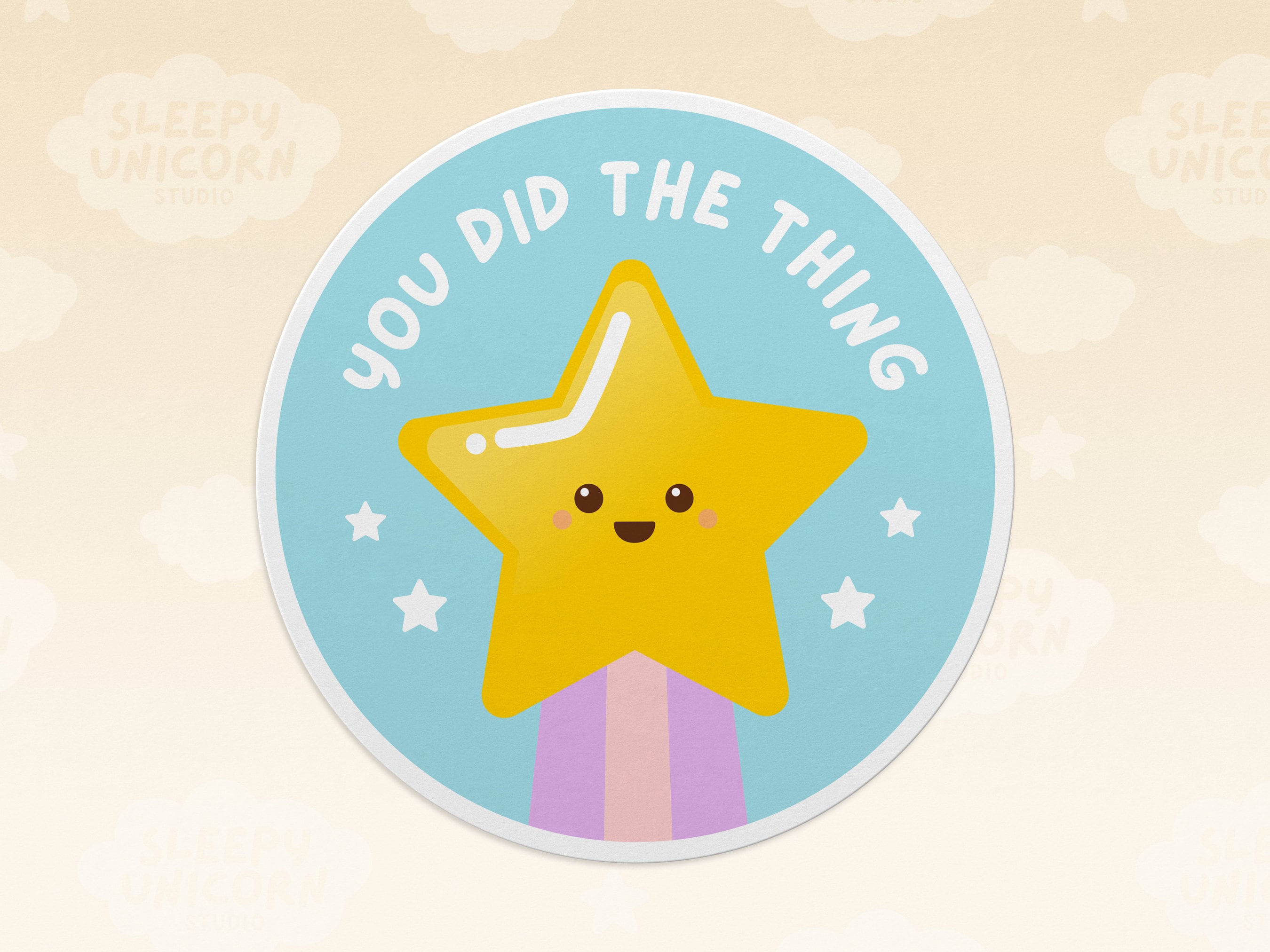 You Did the Thing Star Sticker: Funny Mental Health Decal - Etsy