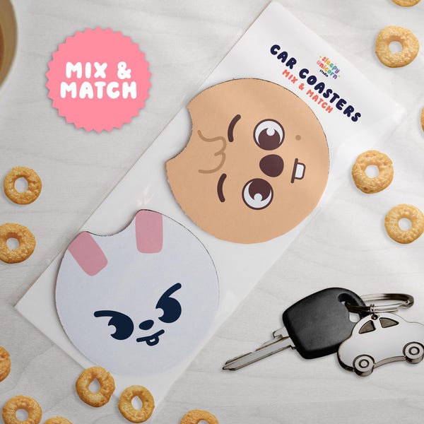 Posavasos para coche Stray Kids SKZOO, bonitos accesorios KPOP para coche, regalo para nuevo conductor