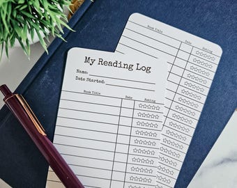 Vintage Library Card Bookmark: Reading Log, Book Tracker (Pack of 5)