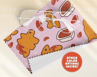 Paño limpiador de gafas Dino Nuggets, divertido paño de microfibra Dino Nuggies, limpiador de lentes con forma de pollo para pantallas.
