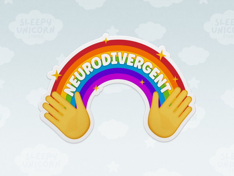 Neurodivergent Rainbow Cartoon Emoji Sticker Actually Autistic Gifts neurodivergent-rainbow-cartoon-emoji-sticker-actually-autistic-gifts