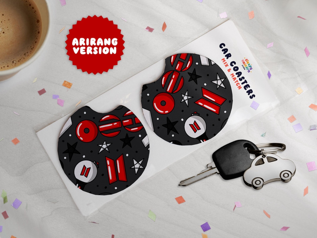 BTS Arirang Car Coasters, Summer Road Trip Accessories, New Driver