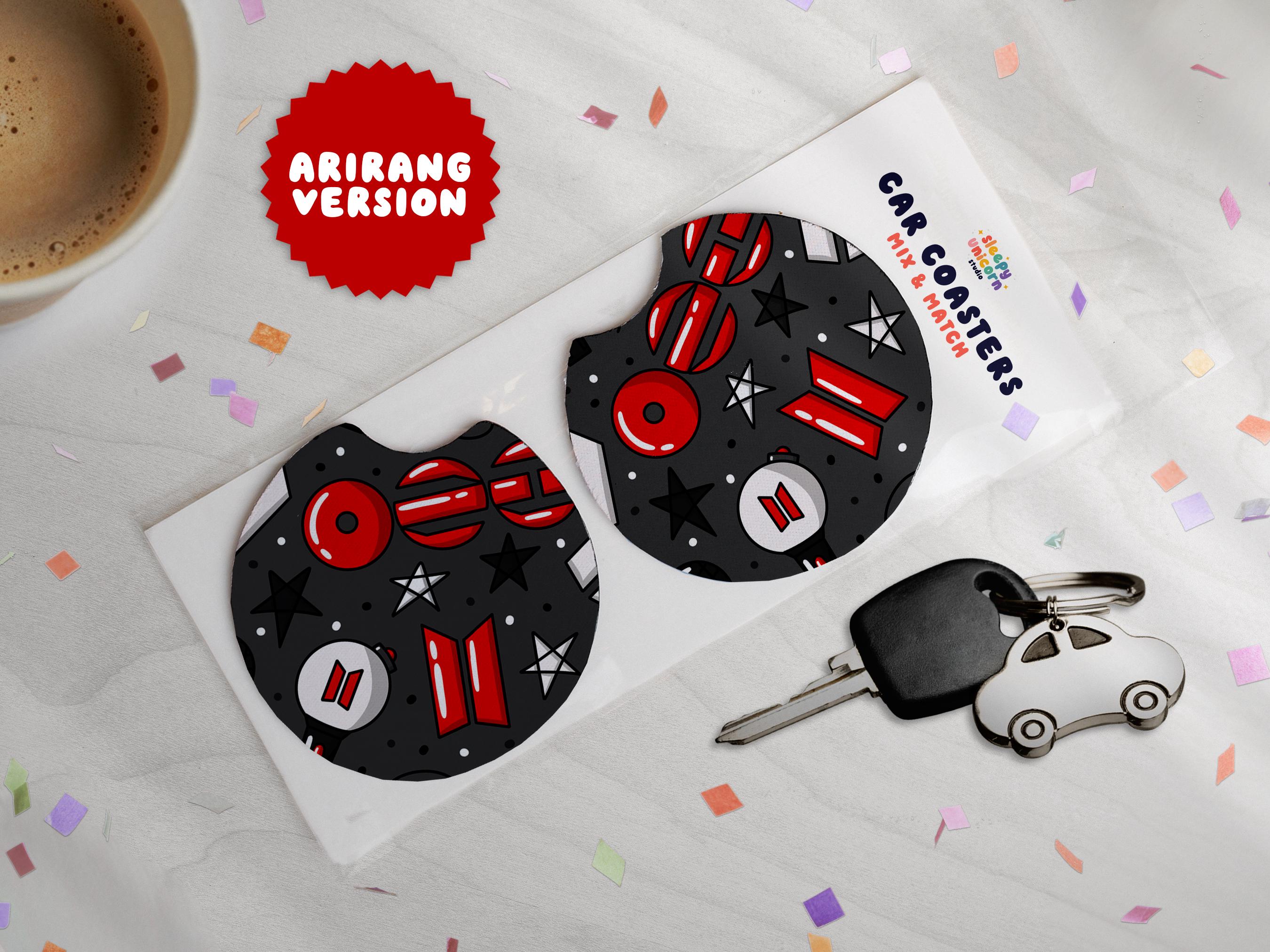 BTS Arirang Car Coasters, Summer Road Trip Accessories, New Driver