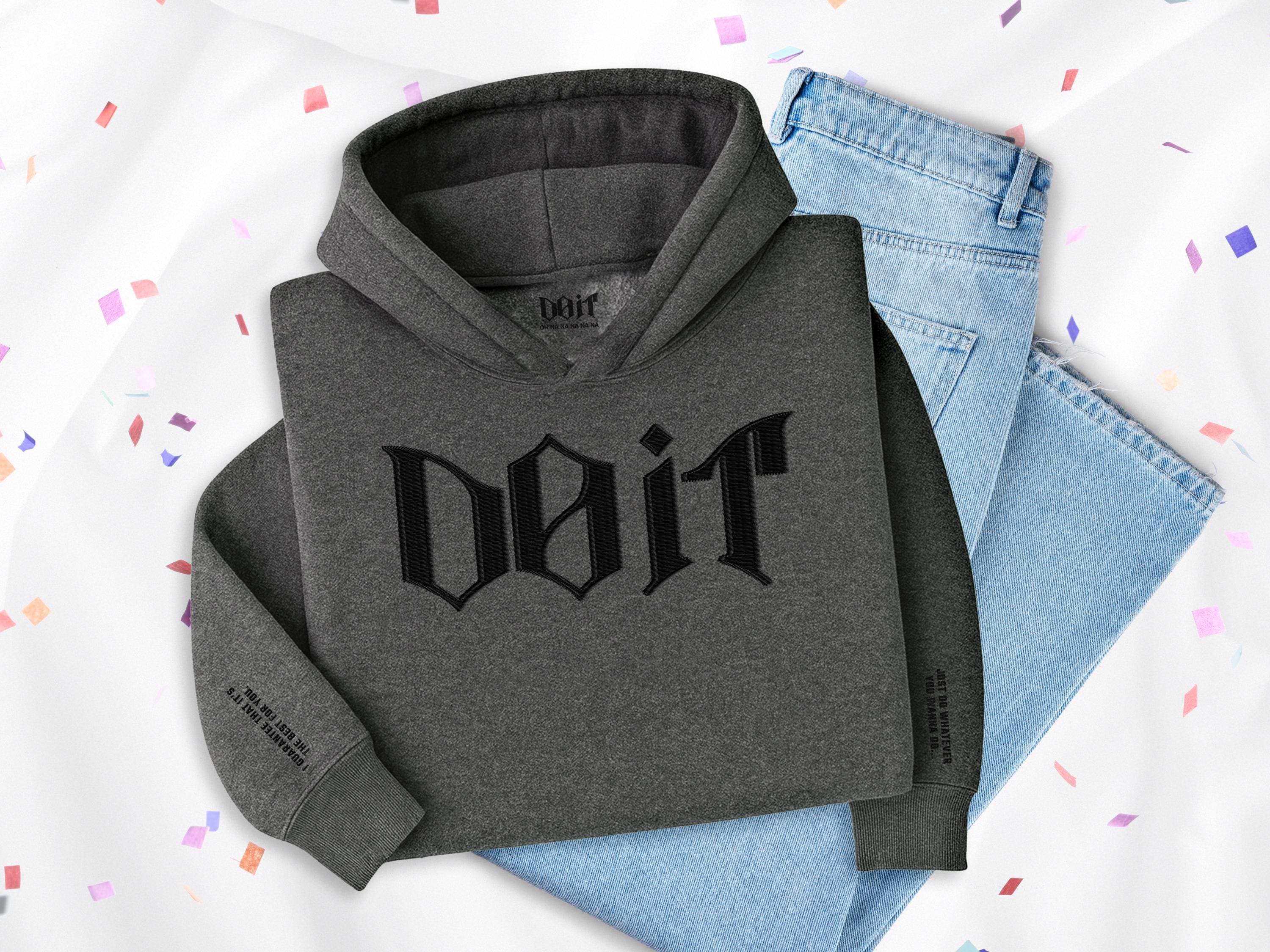 Do It Stray Kids Embroidered Hoodie, Pink Kpop Fan Merch, SKZ