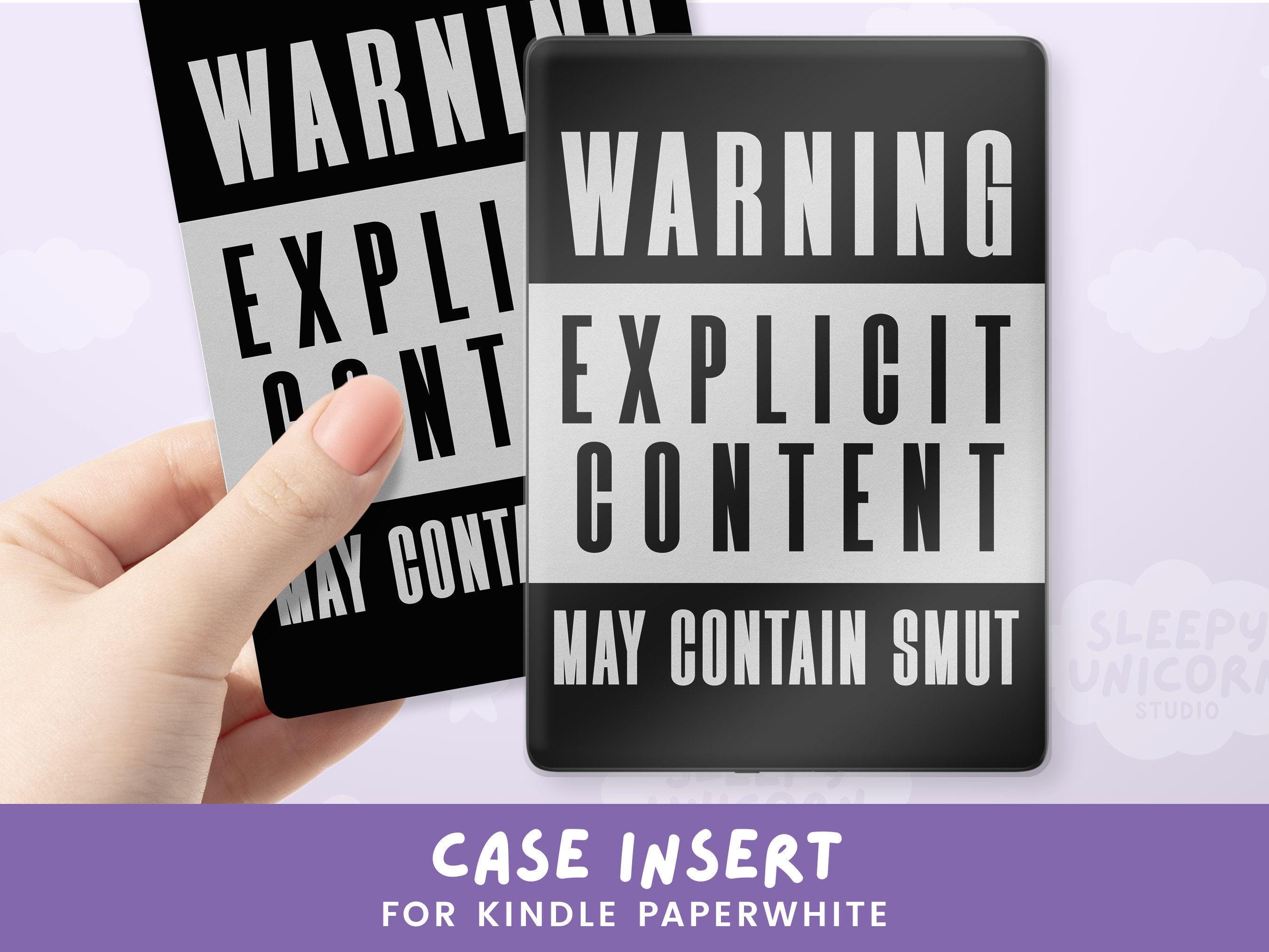 Warning May Contain Smut Case Insert for Kindle Paperwhite 11th Gen ...