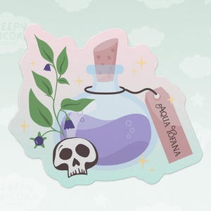 Aqua Tofana Sticker, Your Body My Choice, Feminine Rage, Pro Choice Sticker, Pro Women, Roe V Wade, 4B Movement image 1