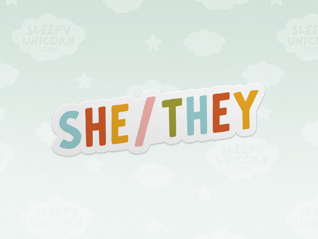 Pronoun Sticker She/they, Pride Sticker, Alphabet Mafia, LGBTQ ...