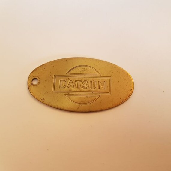 Datsun keychain keytag key chain vintage