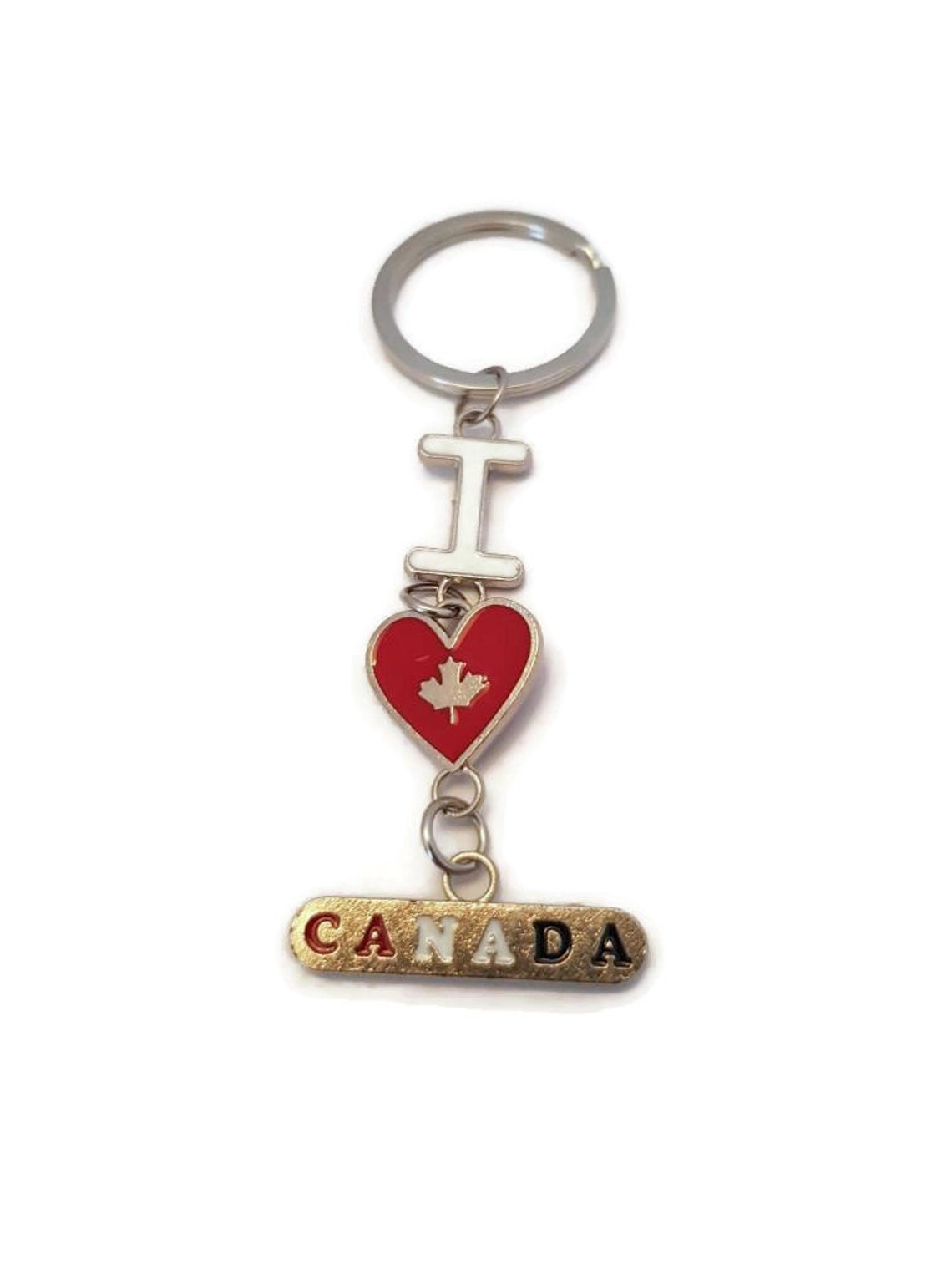 Keychain Canada I Love Canada Etsy
