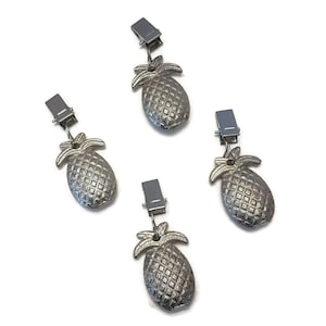 Pineapple Tablecloth Weights with Metal Clips for Outdoor Garden Party Picnic Table Covers