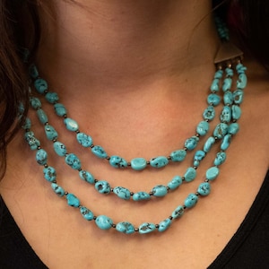 Turquoise necklace, turquoise jewelry vintage, native america, beads, turquoise necklace western, turquoise necklace vintage