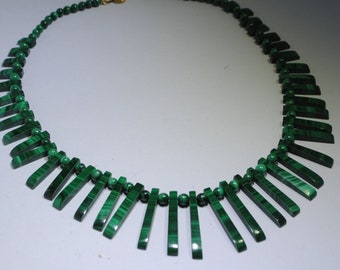 Malachite egyptian necklace vintage