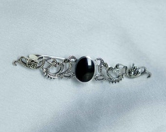 Vintagebrosch, dambrosch, silverbrosch, markasitbrosch, antik brosch