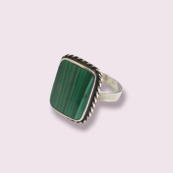 Malachite on sale square ring