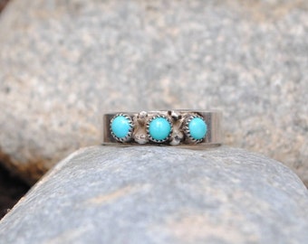 Navajo turquoise ring, ative american jewlery, natural turquoise ring, vintage turquoise ring, women turquoise ring, silver turquoise ring