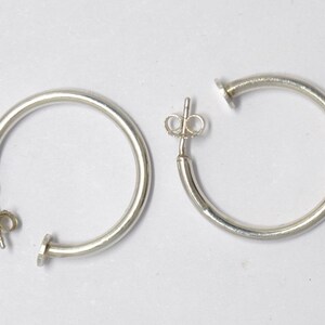 Hoop earrings - sterling silver earrings - large hoop earrings