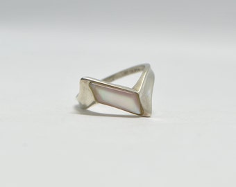 ヴィンテージ シェル シルバー925 リング 古着 レトロ マザーオブパール fa-r-1184_0.jpg