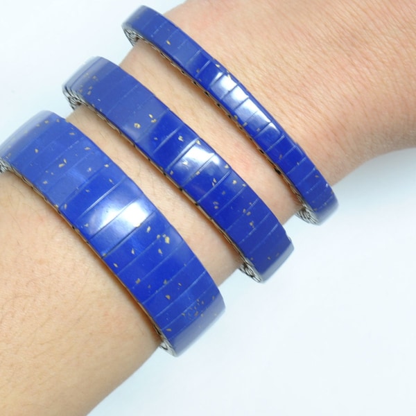 Bracelet Lapis Lazuli - Bracelet extensible - Bracelet bleu - Bracelet vintage - Bracelet lapiz - bracelet bohème