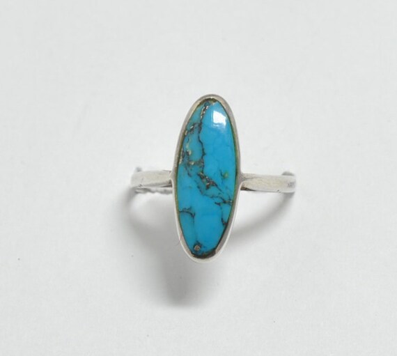 Bague turquoise veritable bague femme turquoise bague vintage turquoise bague en vraie turquoise bague turquoise argent Etsy France