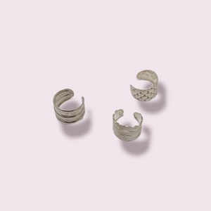 Boucles d'oreilles manchette cartilage , bijoux d'oreille en argent, bague d'oreille en argent