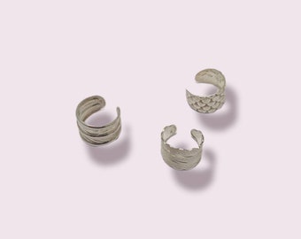 Boucles d'oreilles manchette cartilage , bijoux d'oreille en argent, bague d'oreille en argent