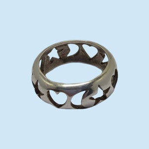 Silver ring alphabet, vintage sterling silver ring, alphabet ring, vintage silver rings, alphabets rings, vintage jewelry, vintage rings