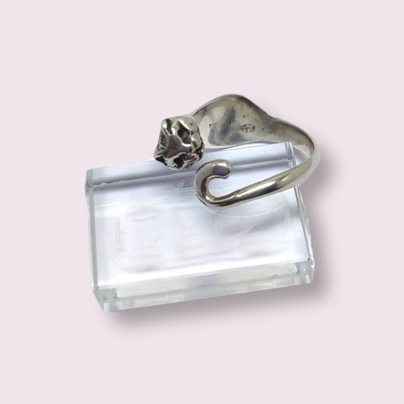 Cat Silver Ring, Vintage Cat Ring, Vintage Silver Cat Rings