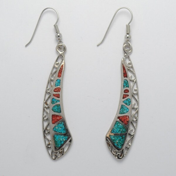 Turquoise earrings - Native american earrings - Vintage earrings