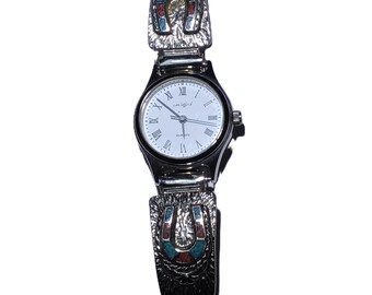 Vintage lapiz lazuli watch XL extra large