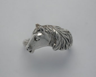 Horse silver ring, head horse ring, poney ring, riding ring, riding horse ring, animal ring, horses ring, horse rings, vintage horse ring