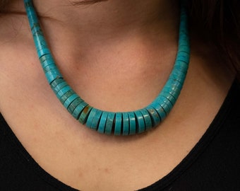 Turquoise necklace, turquoise jewelry vintage, native america, beads, turquoise necklace western, turquoise necklace vintage