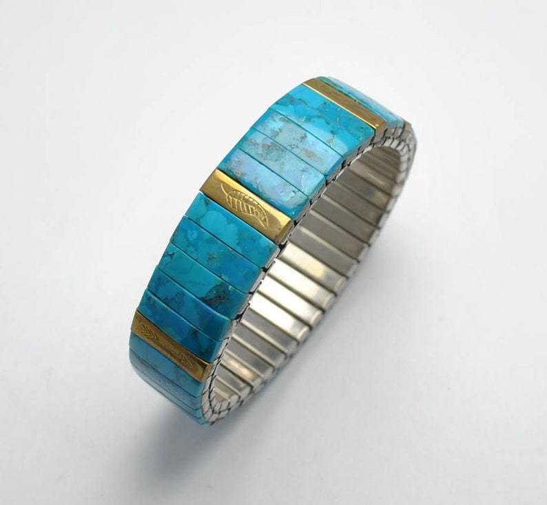 Bracelet De Montre Extensible Vintage 1950/60 - Plaqué Or, 15 Mm, Neuf Avec Étiquettes (France)