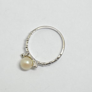 Thin ring, thin silver ring, women ring, women silver ring, silver women ring, pearl ring, thin pearl ring, vintage rings