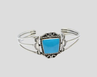 Vintage cuff with turquoise and sterling silver