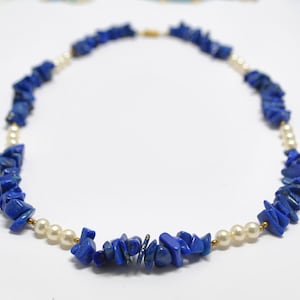 Vintage Lapis lazuli nuggets necklace