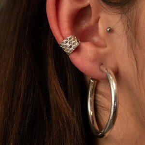 Boucles d'oreilles manchette cartilage , bijoux d'oreille en argent, bague d'oreille en argent image 4