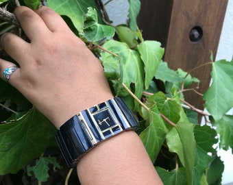 Vintage lapiz lazuli watch XL extra large