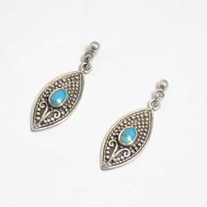 Turquoise earrings and sterling silver