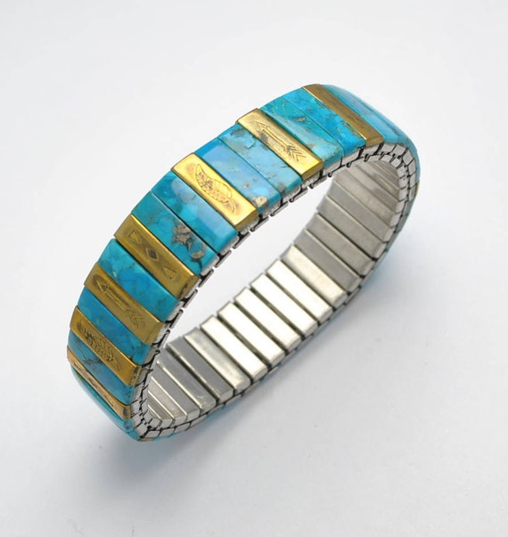 Bracelet extensible turquoise Clearance