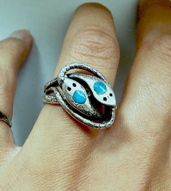 Turquoise snake best sale ring