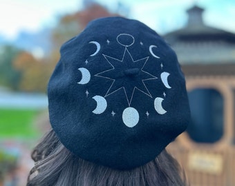 Moon Phase-Silver-Embroidered-Wool-Fall-Beret