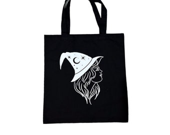 Witch-Glow in the dark-HTV-Tote Bag