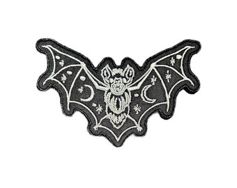Starry Bat-Embroidered-Iron On-Sew On- Patch