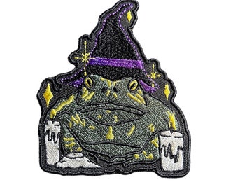 Toad Witch-Embroidered-Iron On-Sew On Patch