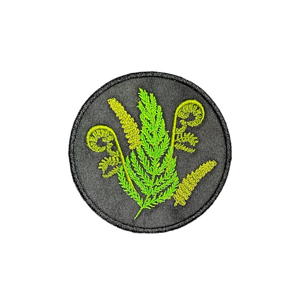 Fern-Fiddlehead-Nature-Embroidered-Iron On-Sew On-Patch
