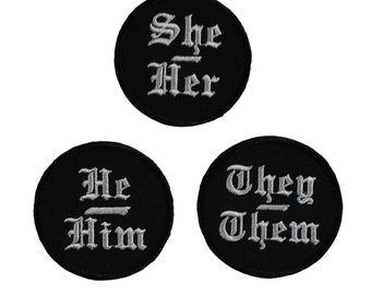 Pronoun-Label-Embroidered-Patches-Customizable
