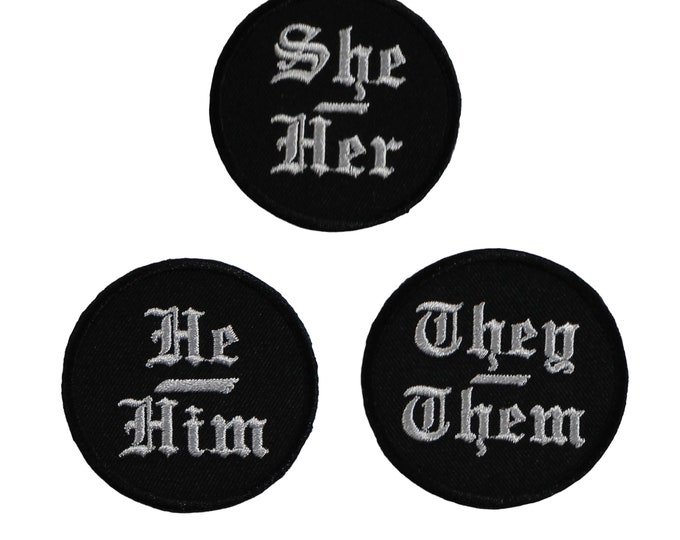 Pronoun Patch, Customizable 2-inch Label